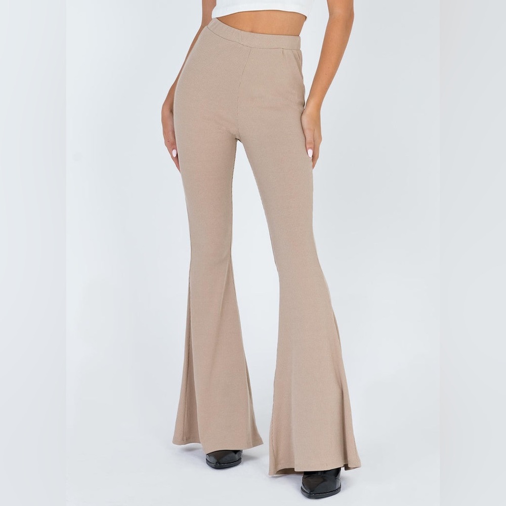 Princess Polly Rita Roberts Flares in Beige Size 8 - Picture 7 of 16